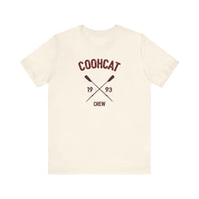 Load image into Gallery viewer, Unisex Crew Vintage Tee, Coohcat Crew T-Shirt, Casual Everyday Wear, Gift for Friends, Relaxed Fit Shirt