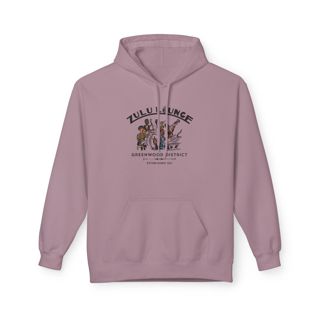 Zulu Lounge Greenwood District Hoodie — Vintage Jazz Club Graphic Pullover